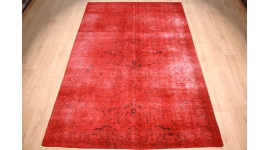Vintage carpet modern used look overdyed 290x196 cm