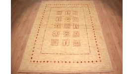 Persian carpet Loribaf pure wool 195x148 cm Light Beige