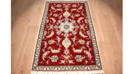Persian carpet Nain 140x90 cm Oriental carpet red