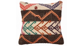 Oriental Kilim Pillow cushion natural colors & wool ca. 40x40 cm