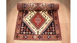 Persian carpet Yalameh pure wool 193x78 cm Beige