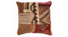 Oriental Kilim Pillow cushion natural colors & wool ca. 40x40 cm