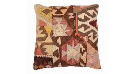 Oriental Kilim Pillow cushion natural colors & wool ca. 40x40 cm