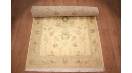 Perserteppich Täbriz Läufer mit Seide 227x86 cm Beige