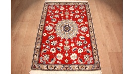 Persian carpet Nain 131x98 cm Oriental carpet red