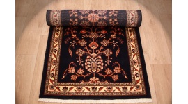 Persian carpet Sarough Runner Wool 207x87 cm Dark blue