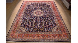 Persian carpet Mashad 415x297 cm Dark blue