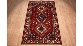 Persian carpet Yalameh pure wool 133x79 cm Red