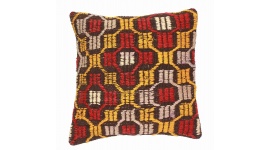 Oriental Kilim Pillow cushion natural colors & wool ca. 40x40 cm