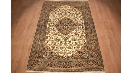 Persian carpet Kashan pure wool 230x152 cm Beige