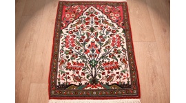 Perserteppich Ghom Orient Teppich 89x65 cm Beige