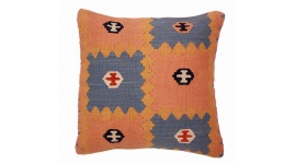 Oriental Kilim Pillow cushion natural colors & wool ca. 40x40 cm