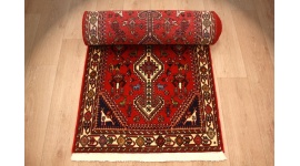 Persian carpet Ghashghai Abadeh runner 385x79 cm Red