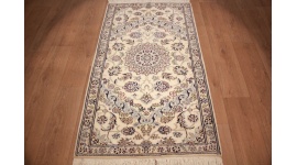 Perserteppich "Nain" 9la mit Seide 160x90 cm Beige