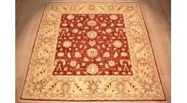 Oriental carpet Ziegler virgin wool 206x204 cm Red