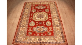 Orient Teppich Kazak reine Wolle 211x154 cm Rot