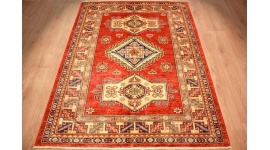 Orient Teppich Kazak reine Wolle 201x152 cm Rot