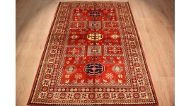 Orient Teppich Kazak reine Wolle 206x145 cm Rot
