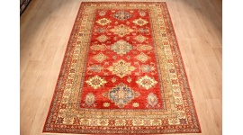 Oriental carpet Kazak virgin wool 284x188 cm Rot