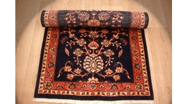 Persian carpet Sarough Runner Wool 194x87 cm Dark blue