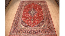 Persian carpet Kashan virgin wool 339x245 Red