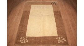 Nomadic Persian carpet Gabbeh wool 207x152 cm Beige