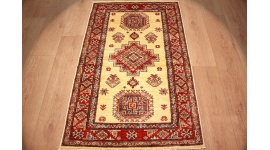 Kazak Orientteppich aus Schurwolle 130x81 cm Beige