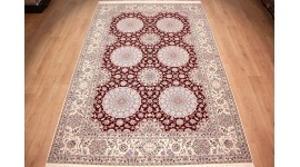 Persian carpet Nain 6La with Silk 315x210 cm Red
