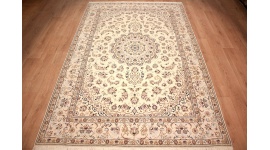 Persian carpet Nain 9la with Silk 308x202 cm Beige