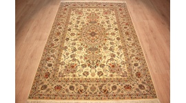 Perserteppich Isfahan mit Seide 238x158 cm Beige