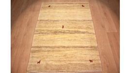 Nomadic Persian carpet Gabbeh wool carpet 140x99 cm