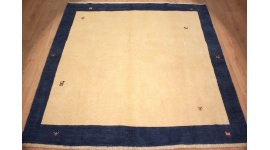 Nomadic Persian carpet Gabbeh wool 188x188 cm Beige