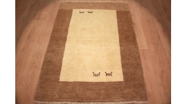 Persian carpet Gabbeh  wool carpet 158x111 cm Beige