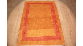 Perser Teppich Gabbeh reiner wollteppich 140x95 cm Orange