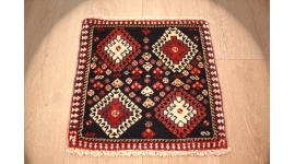 Perserteppich Yalameh reiner Wollteppich 40x40 cm