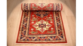 Kazak Shirwan Läufer aus Schurwolle 309x84 cm Rot