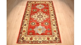 Orient Teppich Kazak reine Wolle 132x80 cm Rot