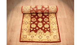 "Ziegler"carpet modern virgin wool Red 217x74 cm