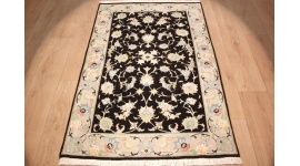 Perserteppich Tabriz mit Seide  150x98 cm Schwarz