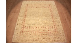 Persian carpet Gabbeh Loribaf pure wool 173x134 cm Beige