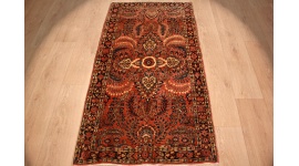 Antique Persian carpet Sarough Wool 160x84 cm Red