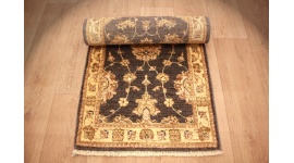 "Ziegler"carpet modern virgin wool Black 184x61 cm