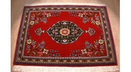 Fine Persian carpet Ghom Wool carpet 95x66 cm