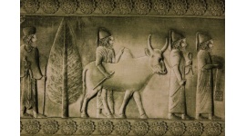Perserteppich "Tabriz" auf Seide 72x49 cm Bilderteppich RELIEF