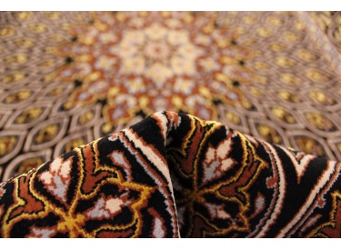 Perser Teppich "Isfahan" mit Seide 164x104 cm Schwarz