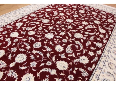 Persian carpet Nain 9La with Silk 300x200 cm Red