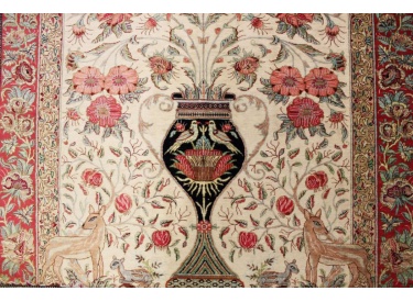 Persian carpet Qum pure Silk 207x139 cm