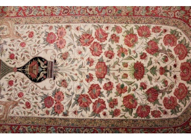 Persian carpet Qum pure Silk 207x139 cm