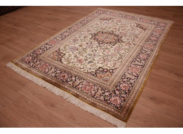 Antique Persian pure silk Qum 195x135 cm 