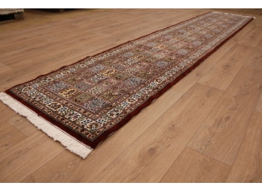 Persian carpet "Moud" wool with Silk 400x80 cm Kheshti- design